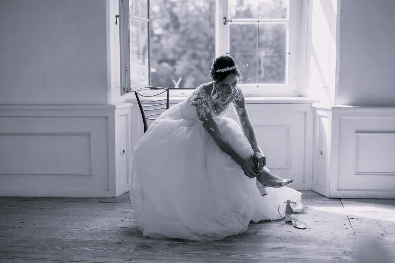 Prinzessinnen Brautkleid Prinzessinnen Brautkleid mit Spitze und langen Ärmeln