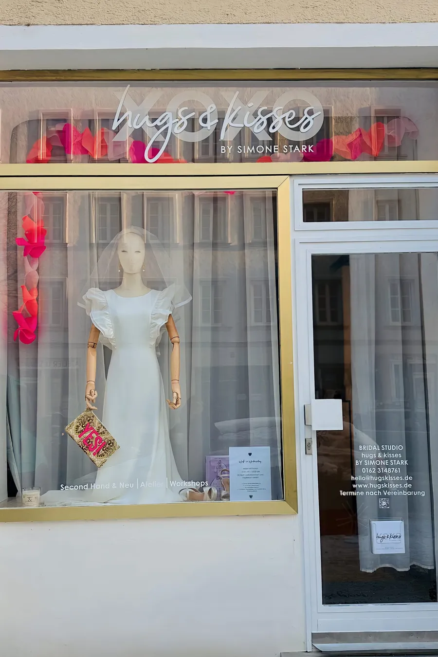 Fenster Dekoration zum Valentinstag